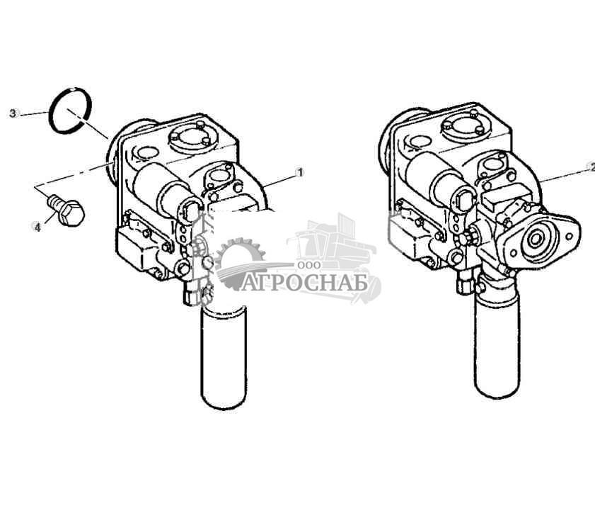 Узел гидростат. насоса 